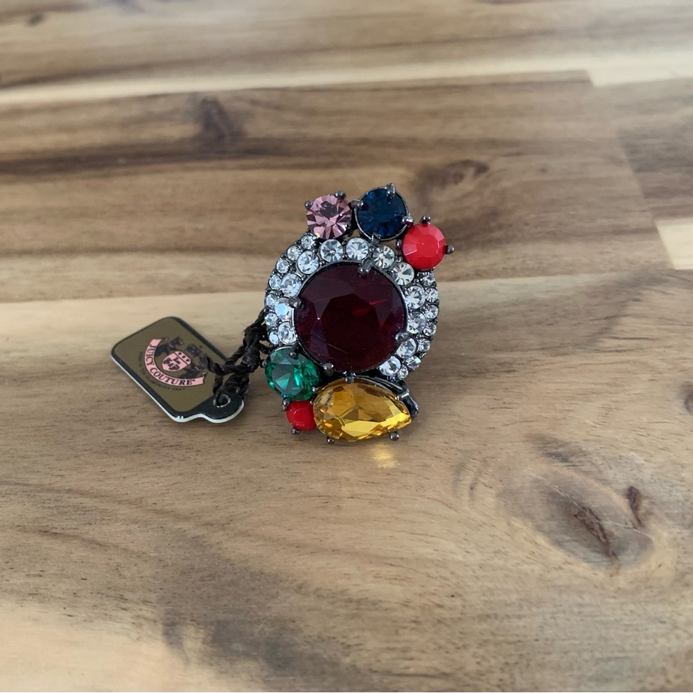 Juicy Couture rhinestone statement ring Size 7.5 NWT